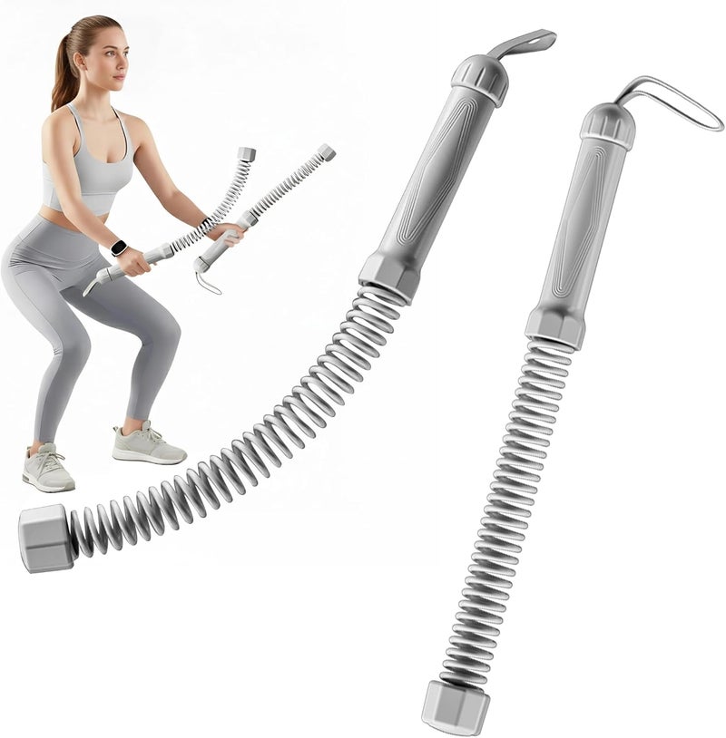 yespikko 2PCS Weighted Ropeless Battle Ropes, 3.5 lbs in total, Heavy Duty Workout Rope for Home Gym with Training Poster, Portable Workout Rope for Strength Training, HIIT, Cardio, Non-Slip Grip, Fitness Equipment for Men & Women - Image 1